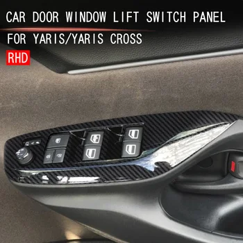 Motoryzacja szklany panel przełącznika, pokrywa okiennego przełącznika, ozdoba do Toyota YARIS YARIS CROSS 2020 2021, części do modyfikacji
